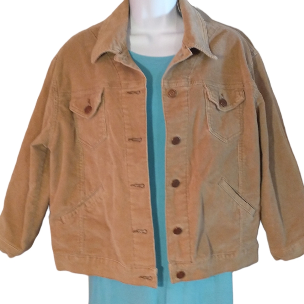 Levi Strauss sz L(12-14) tan/khaki corduroy jacket